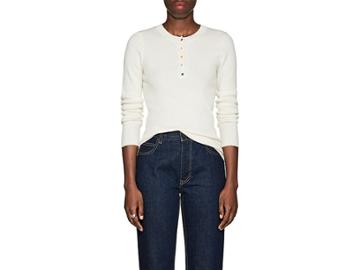 Lisa Perry Women's Rib-knit Cashmere Henley