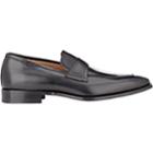 Barneys New York Men's Leather Apron-toe Loafers - Black