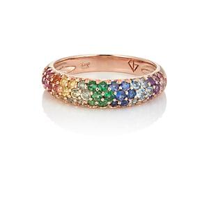 Carbon & Hyde Women's Rainbow Dome Ring-rose Gold