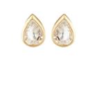 Munnu Women's Pear-shaped Diamond Stud Earrings - Gold