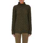 Barneys New York Women's Cashmere Cable-knit Fisherman Sweater-fatigue
