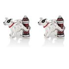 Jan Leslie Men's Dog & Fire Hydrant Cufflinks-silver