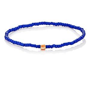 Luis Morais Men's Striped-bead Bracelet-blue