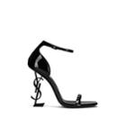 Saint Laurent Women's Opyum Patent Leather Sandals - Black