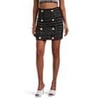 Balmain Women's Tweed Button-front Miniskirt - Black