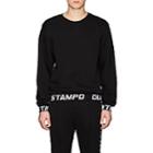 Stampd Men's Logo-jacquard Cotton-blend Sweatshirt-black