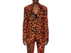 R13 Women's Leopard-print Velvet Two-button Boyfriend Blazer