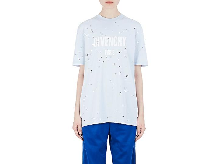 Givenchy Women's Logo Distressed Cotton T-shirt