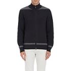 Luciano Barbera Men's Colorblocked Wool-cashmere Zip-front Sweater-gray
