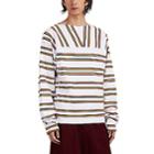 Marni Men's Triple-striped Cotton Oversized Sweatshirt - White