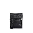 Balenciaga Men's Arena Leather Explorer Pouch - Black