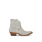 Golden Goose Women's Young Glitter Leather Ankle Boots - Silver
