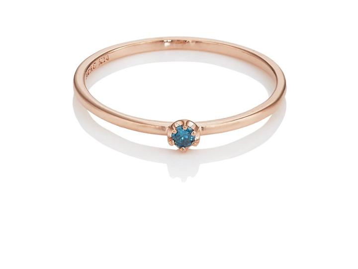 Lodagold Women's Blue-diamond Ring