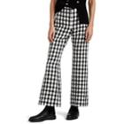 Derek Lam Women's Gingham Cotton-blend Flared Pants - Black-white