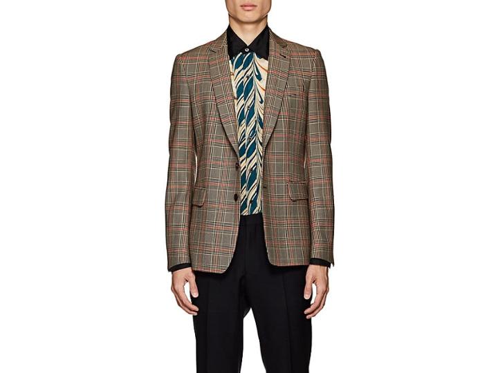 Dries Van Noten Men's Plaid Wool-blend Two-button Sportcoat