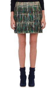 Maiyet Fringed Tweed Miniskirt-colorless