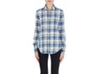 Saint Laurent Women's Checked Cotton-blend Flannel Western Shirt
