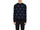 Saint Laurent Men's Heart-pattern Mohair-blend Sweater