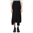 Prada Women's Pleated Godet Skirt-black