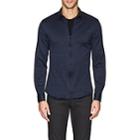 Giorgio Armani Men's Denim-effect Cotton Jersey Shirt-dk. Blue