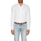 Isaia Men's Cotton Piqu Shirt-white
