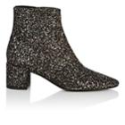 Saint Laurent Women's Loulou Glitter Ankle Boots-black