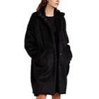 Zero + Maria Cornejo Women's Shaggy Alpaca-wool High-collar Coat - Black
