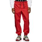 Prada Men's Rubber-cuff Jogger Pants-red