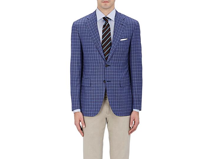Canali Men's Checked Wool Two-button Sportcoat