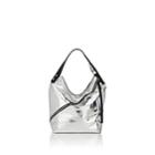 Proenza Schouler Women's Medium Leather Hobo Bag-silver