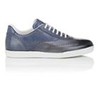 Franceschetti Men's Perforated Leather Sneakers-blue