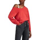 Nili Lotan Women's Tiara Cotton Cutoff Sweatshirt - Red
