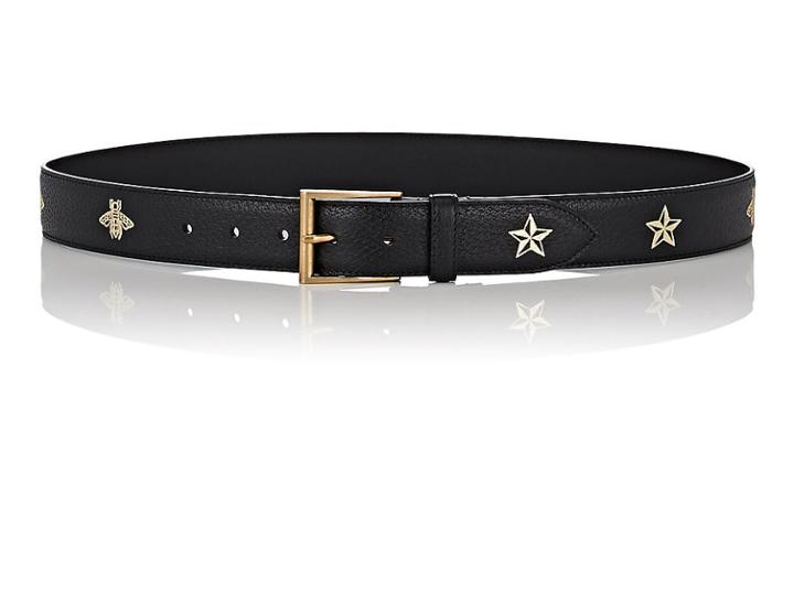 Gucci Men's Bee & Star Leather Belt