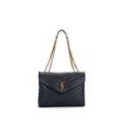 Saint Laurent Women's Monogram Loulou Medium Leather Shoulder Bag - Navy