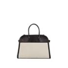 The Row Women's Margaux 15 Leather-trimmed Canvas Satchel - Natural, Blk