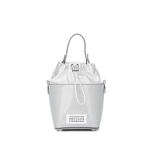 Maison Margiela Women's Little Patent Leather Bucket Bag - Silver