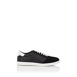 Buscemi Men's Box Leather & Suede Sneakers-black