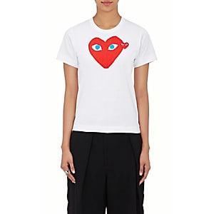Comme Des Garons Play Women's Heart Cotton T-shirt - White