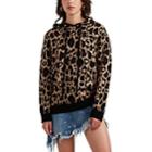 Robert Rodriguez Women's Leopard-pattern Jacquard Wool Hoodie
