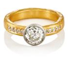 Malcolm Betts Women's Round-faced Ring - Gold