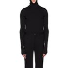 Balenciaga Men's Rib-knit Hooded Top-black
