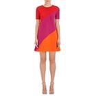 Lisa Perry Women's Swirl Wool A-line Dress-pink, Orange