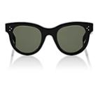 Cline Women's Rounded Cat-eye Sunglasses-black