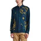 Casablanca Men's Constellation Silk Shirt - Navy
