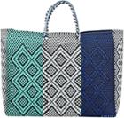 Truss Woven Large Tote-blue
