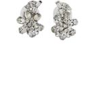 Stazia Loren Women's Flower Clip-on Earrings-silver
