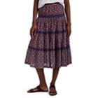Warm Women's Casey Ikat-print Cotton Voile Tiered Skirt