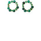 Pamela Love Fine Jewelry Women's Paillette Front-facing Hoop Earrings-green