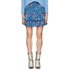 Isabel Marant Toile Women's Naomi Floral Cotton Voile Miniskirt - Blue