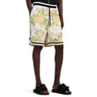 John Elliott Men's Floral Jersey-mesh Basketball Shorts - Ivorybone